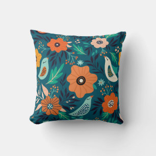 Coussin Motif sans couture avec ornement fleuri