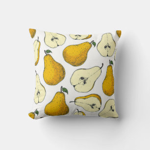 Coussin Motif sans couture avec poire. Motif à main