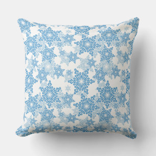 Coussin Motif sans couture blanc et bleu