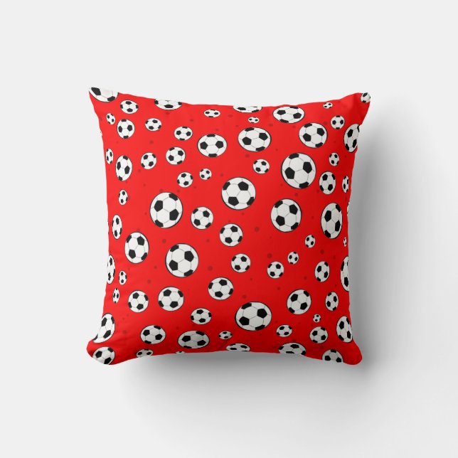 Coussin Motif sans couture de ballon de football (Recto)