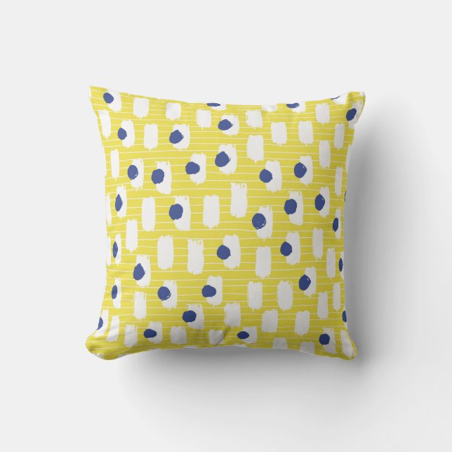 Coussin Motif sans couture de brosse dessinée à la main.  (Recto)
