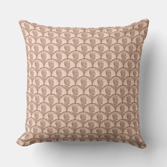 Coussin Motif sans couture de centime Lincoln – Pièces de  (Recto)