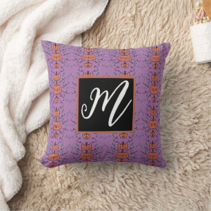 Coussin Motif sans couture de citrouille d'Halloween