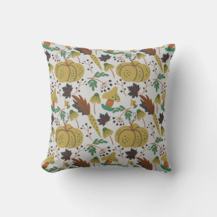 Coussin Motif sans couture de citrouilles tropicaux et car