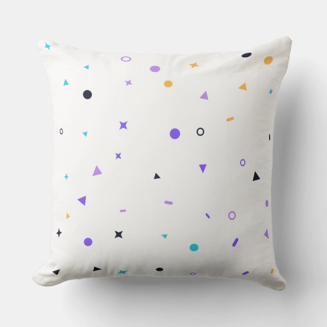 Coussin Motif sans couture de confettis de Memphis (Recto)