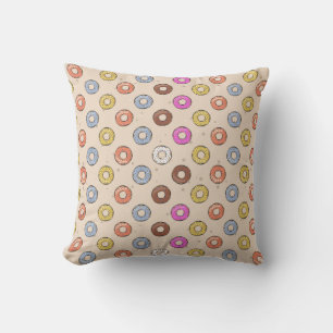 Coussin Motif sans couture de donuts colorés - Pâtisserie 
