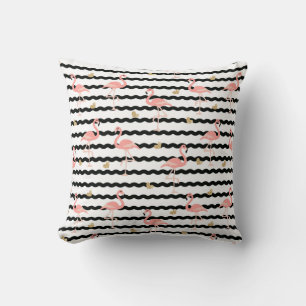 Coussin Motif sans couture de flamant rose mignon