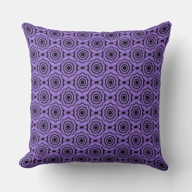 Coussin Motif sans couture de fleur noire de lavande (Recto)