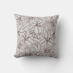 Coussin Motif sans couture de fleurs de lys vintage. Main