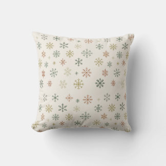 Coussin Motif sans couture de flocons de neige minimal