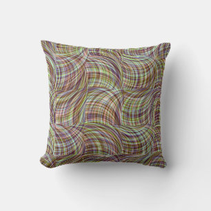 Coussin Motif sans couture de lignes colorées abstraites