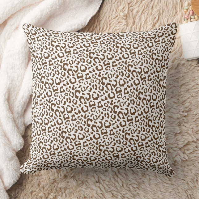 Coussin Motif sans couture de taches de léopard neutre (Couverture)