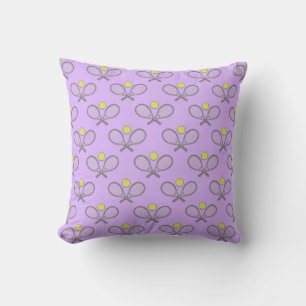Coussin Motif sans couture de tennis - Raquette et balle