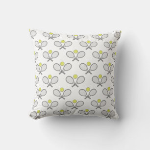 Coussin Motif sans couture de tennis - Raquette et balle s