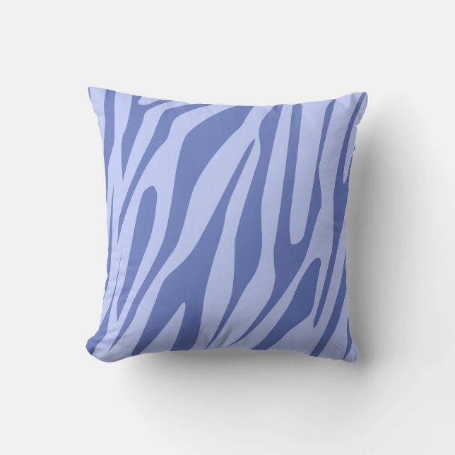 Coussin Motif sans couture de tigre aux tons bleus (Recto)