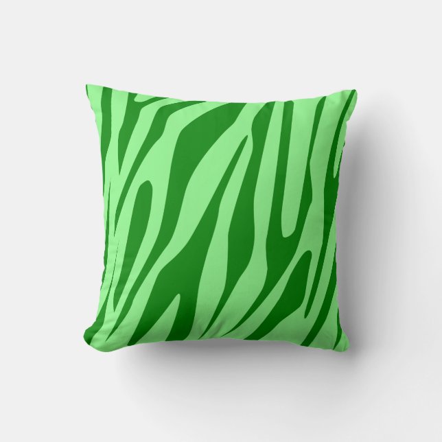 Coussin Motif sans couture de tigre aux tons verts (Recto)