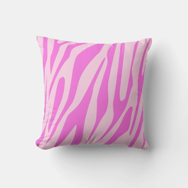 Coussin Motif sans couture de tigre rose (Recto)