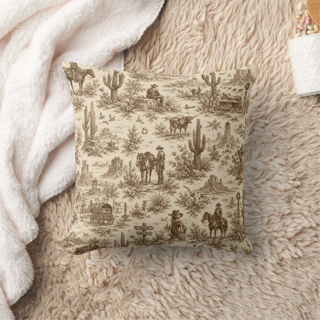 Coussin Motif sans couture de toile du désert occidental v (Couverture)