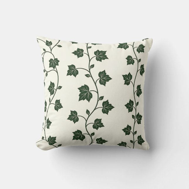 Coussin Motif sans couture de vigne de lierre vert classiq (Recto)