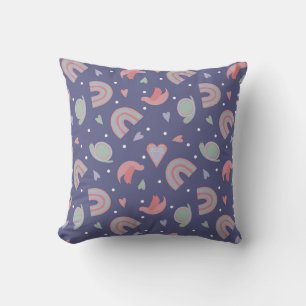 Coussin motif sans couture d'enfants mignon avec escargots