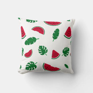 Coussin Motif sans couture d'été tropical pastèque