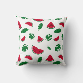 Coussin Motif sans couture d'été tropical pastèque