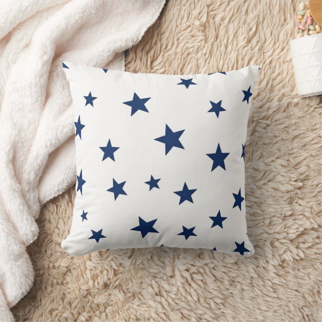 Coussin Motif sans couture étoilé bleu marine classique (Couverture)