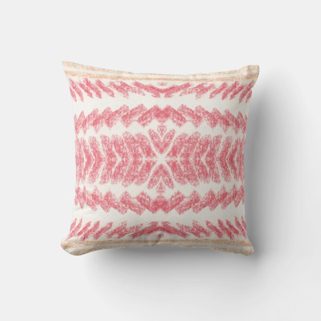 Coussin Motif sans couture géométrique ethnique orientale. (Recto)