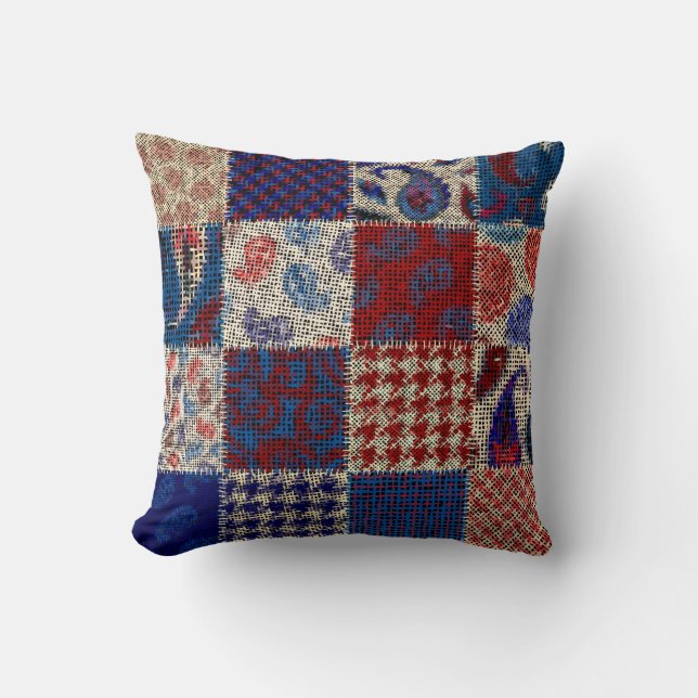 Coussin Motif sans couture. Imitation d'un motif de patchw (Recto)