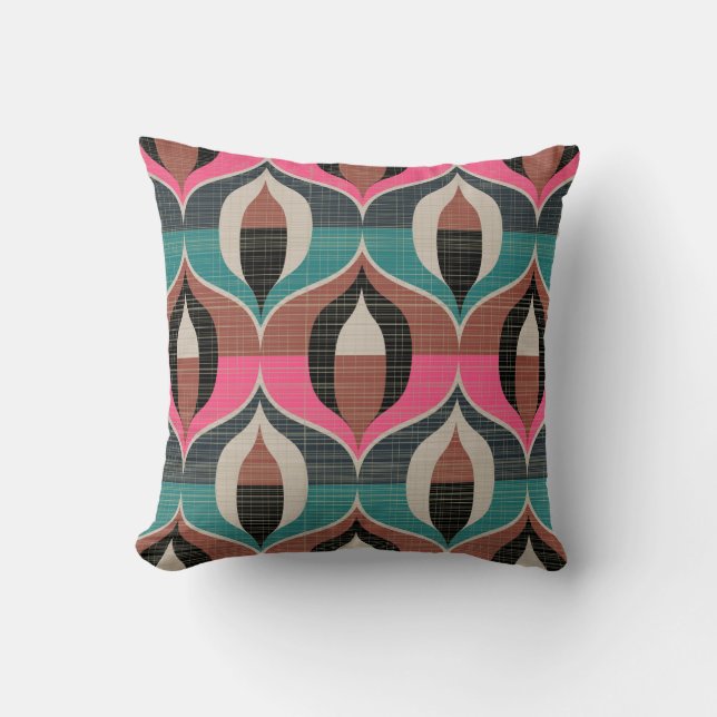 Coussin Motif sans couture rétro dans le style des années  (Recto)