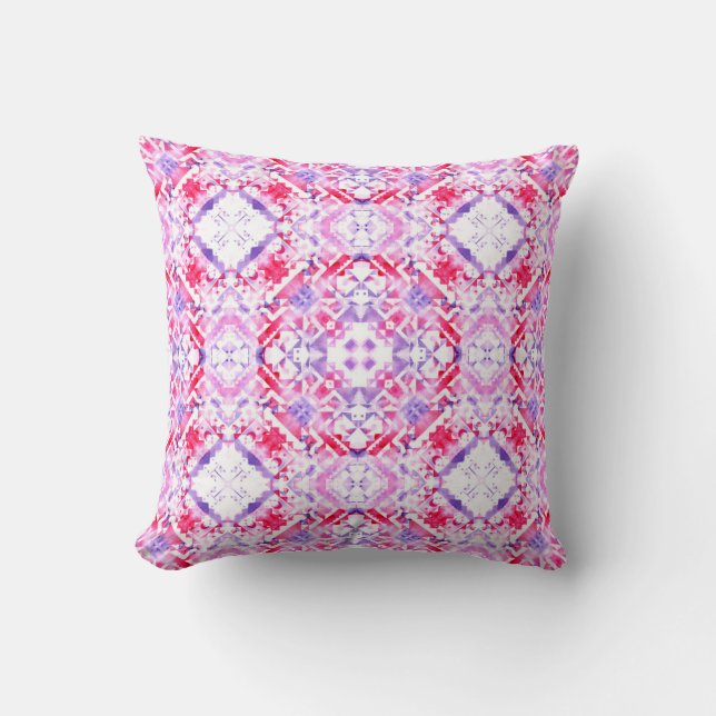 Coussin Motif sans couture tribale. Eau de grunge peinte à (Recto)