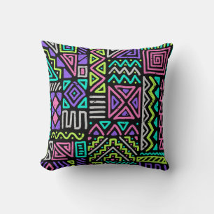 Coussin motif sans faille avec lignes abstraites. géométr
