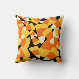 Coussin Motif sans fin de bonbons de Halloween en forme de