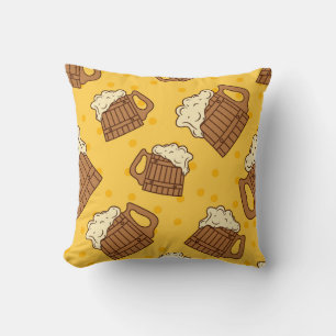 Coussin Motif sans joint avec Mugsbeer en mousse de bois, 
