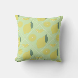 Coussin motif sans soudure citron
