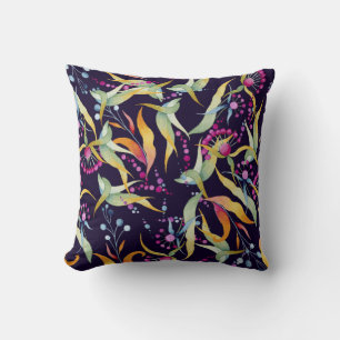 Coussin motif sans soudure composée de différents plante