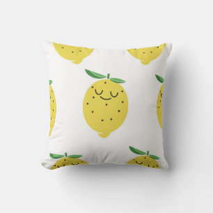 Coussin motif sans soudure du dessin animé de Cute Lemon,