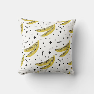 Coussin Motif sans soudure en été avec bananes dans pop ar