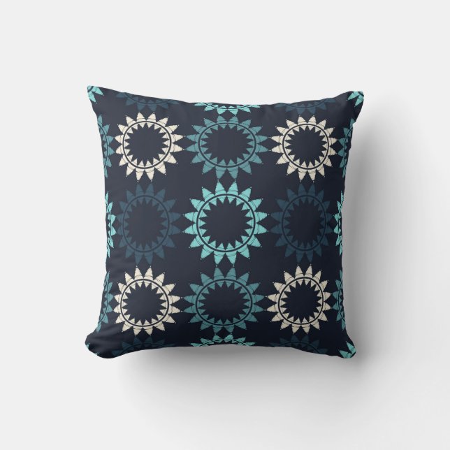 Coussin Motif sans soudure. Motif folklorique. Géométrie v (Recto)