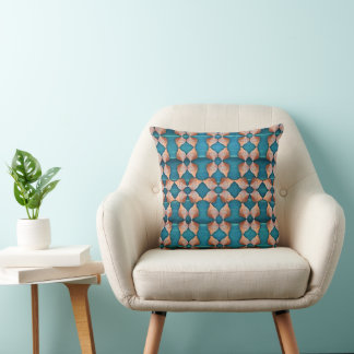 Coussin Motif Sea Shell, Bleu