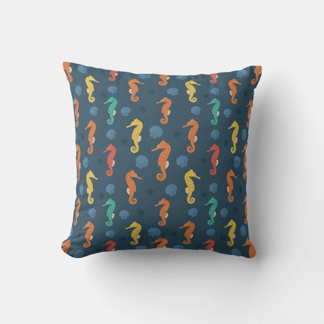 Coussin Motif Seahorse (Recto)