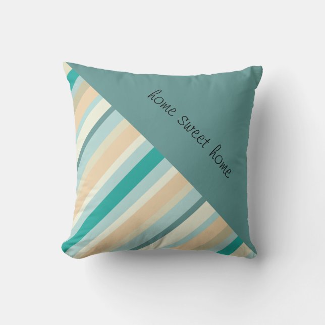 Coussin Motif Seashore Stripes (Recto)