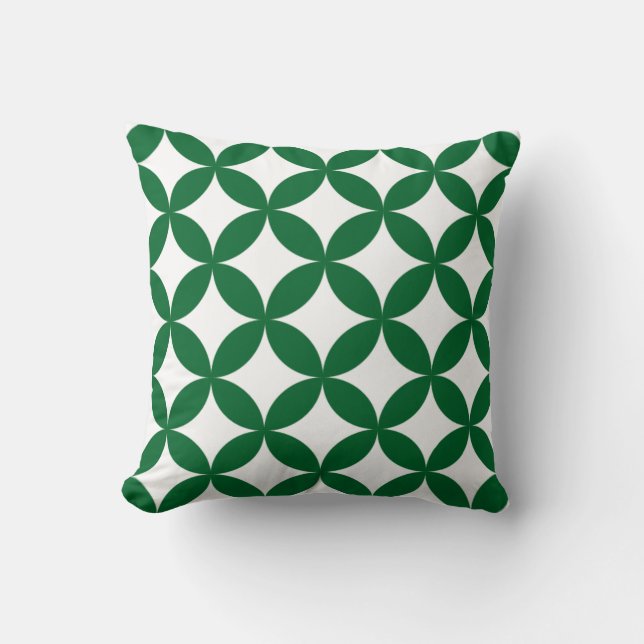 Coussin Motif Shippo Vert Cushion - Tradition japonaise (Recto)
