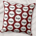 Coussin Motif simple Logo Bourgogne<br><div class="desc">Un logo minimaliste simple pour favoriser la fidélité à la marque et promouvoir votre petite entreprise. Remplacez le logo par le vôtre et modifiez la couleur arrière - plan dans l'outil de conception pour customiser.</div>