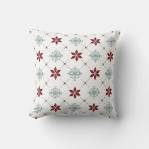 Coussin Motif simple rouge et bleu moderne