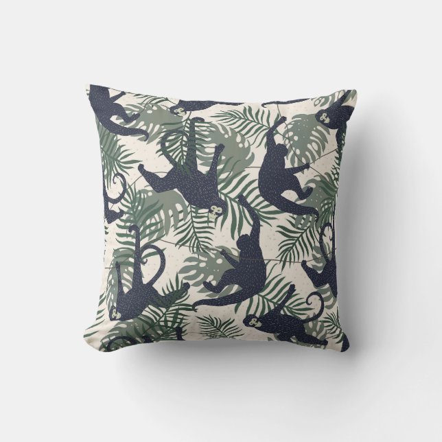 Coussin Motif singe vintage (Recto)