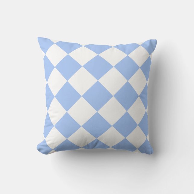 Coussin Motif Sky Blue Diamond (Recto)