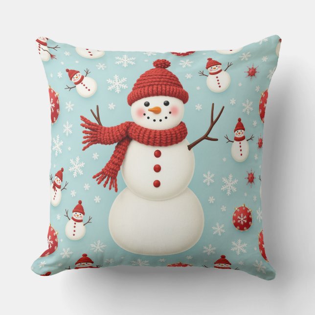 Coussin motif Snowman (Recto)