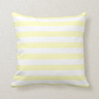 Coussin Motif Soft White & Yellow Pastel Lines