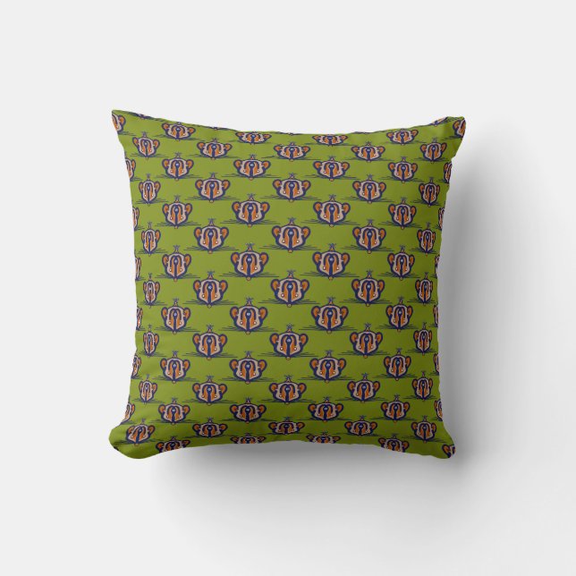 Coussin Motif Souris Marron (Recto)